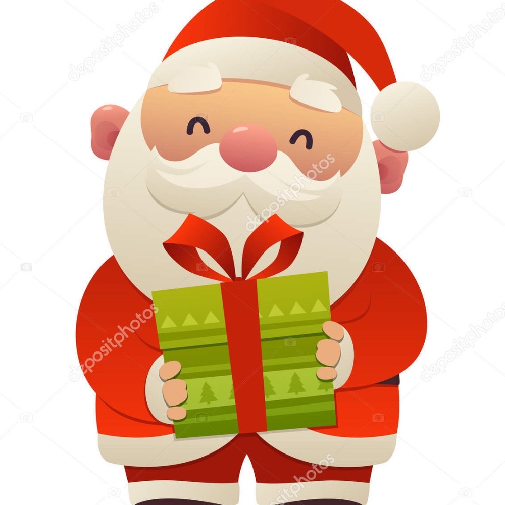 This is the cutest cartoon of Santa!!